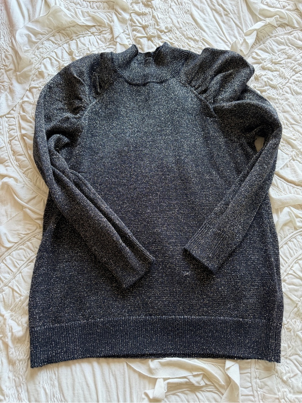 Joie Women’s Puff-Sleeve Knit Sweater - Charcoal